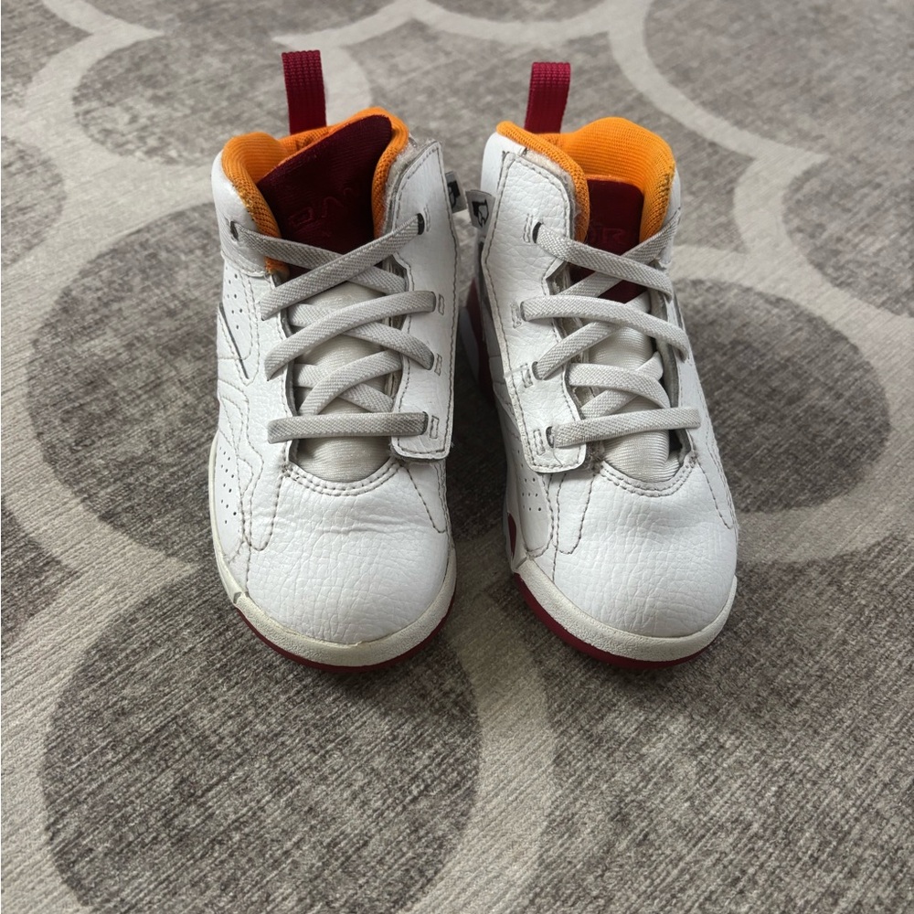 Nike Kids White and Red Sneakers